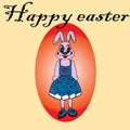 Happy easter, easter, egg, easter bunny, bunny in fancy dress, easter holiday